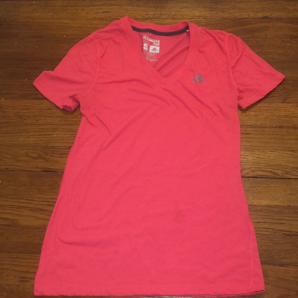 Adidas Pink Athletic V Neck
